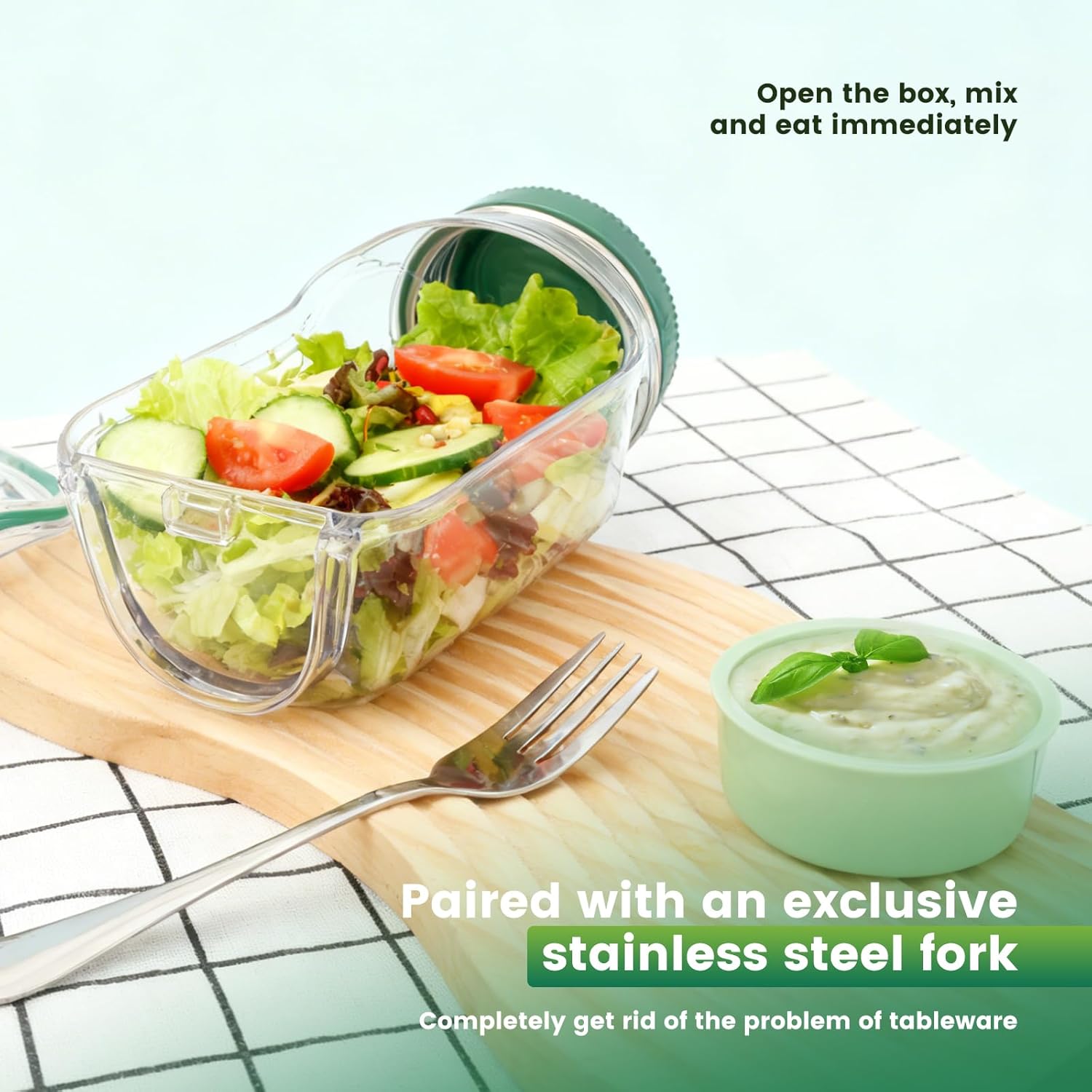Bocal à Salade Pratique