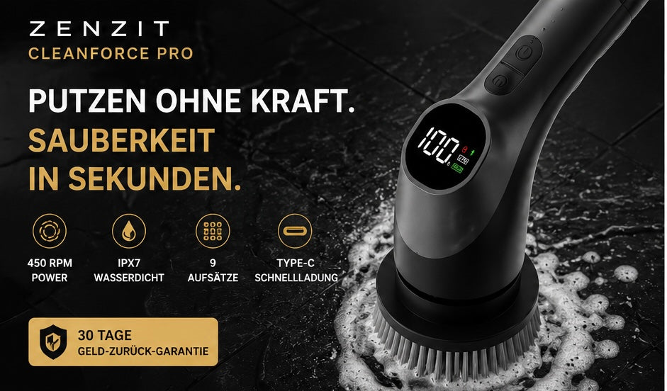 Nie wieder mühsam schrubben.